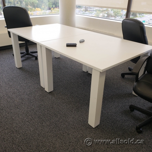 42" White Square Office Side Table Allsold.ca Buy & Sell Used